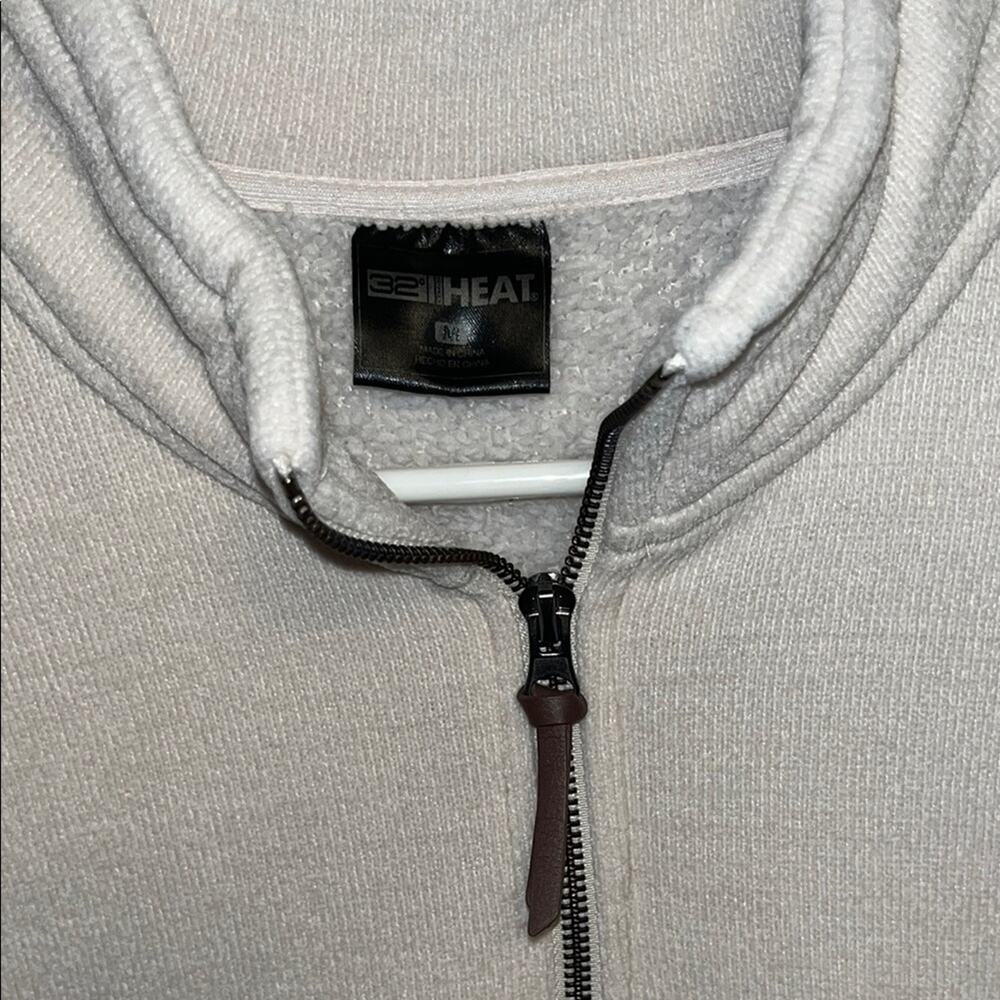 Cream Quarter Zip Sherpa Fleece Sweater - Picture 2 of 3